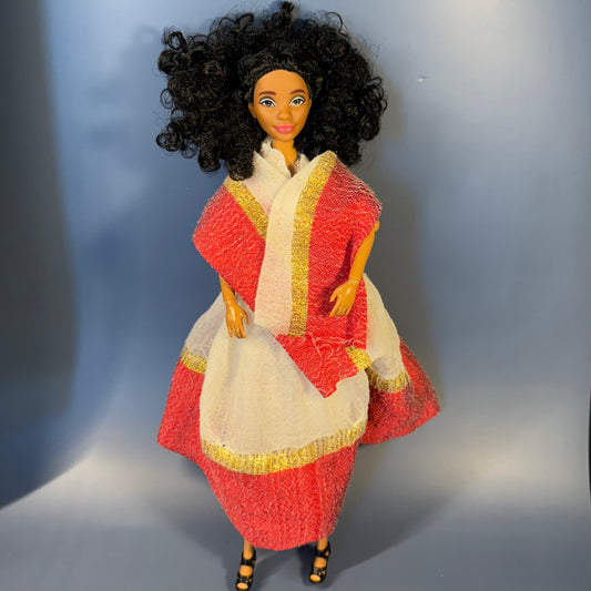 Semira: Handcrafted Habesha Doll in Zuria